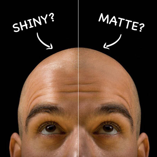 Matt eller glänsande skalligt huvud?